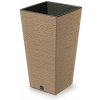 PROSPERPLAST Kvetináč FURU SQUARE ECO WOOD 20cm naturo