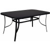 Springos Záhradný stôl 150cm GF1038 čierny