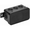 Nástenná rozvodná krabica CLICK IP54 8 káblových vstupov 80x45x41mm čierna