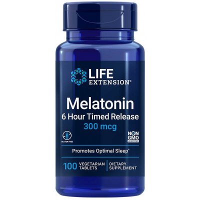 Life Extension 300 mcg Melatonin 6 Hour Timed Release 100 Veg tabliet