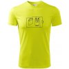 Elektrikár - základný elektrický obvod - Pánske tričko Fantasy športové - 3XL ( Neonová žltá )