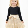 Dievčenská tutu sukňa zlato béžová Veľkosť: 122/128