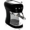 Smeg ECF02BLEU, ruční kávovar na espresso, 1350 W, 15 bar, termoblok, pasivní ohřívač šálků, černý