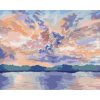 ZUTY Maľovanie podľa čísel - TROPICKÉ FIALOVÉ MRAKY Rámovanie: vypnuté plátno na rám, Rozmer: 40x50 cm