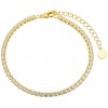Olivie Stříbrný tenisový náramek 16+4cm GOLD 9364