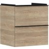 Hansgrohe Xelu Q Umývadlová skrinka, 63x58x50 cm, 2 zásuvky, prírodný dub/matná čierna 54025670-HG