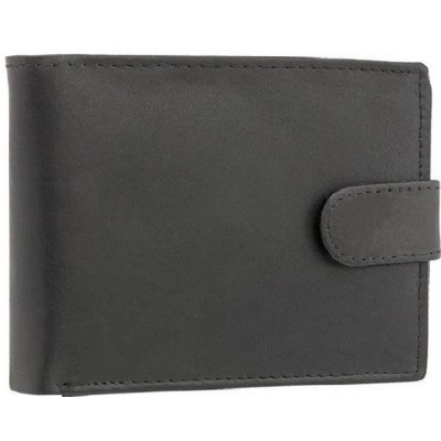 Matná čierna kožená peňaženka Mercucio (Pánska peňaženka )