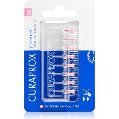 Curaprox Prime Refill náhradné medzizubné kefky v blistrovom balení CPS 08 0,8 - 3,2 mm 8 ks 1 ks