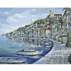Diamondi Diamantové maľovanie - MESTEČKO NA POBREŽÍ Rámovanie: vypnuté plátno na rám, Rozmer: 40x50 cm