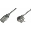 Digitus Napájecí kabel, CEE 7/7 (Typ-F), 90o úhlový - C13 M / F, 0,75m, H05VV-F3G 0,75qmm, bl AK-440109-008-S