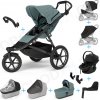 Set 10v1 Thule Urban Glide 3 Mid blue 2024+madlo+vanička Mid blue+ pláštenky+moskytiéry+Thule Maple Black+základňa+adaptéry