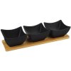 ORION Black Servírovací set misky s táckom 129202