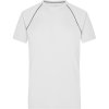 James & Nicholson Tričko JN 496, funkční, krátký rukáv, pánské COT020496a2902-white/silve M Bílá/stříbrná