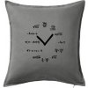 Matematické hodiny - Vankúš 50x50 - 50x50 - Iba poťah ( Tmavosivý melír )