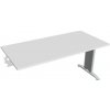 Hobis Rokovací stôl Flex, 160x75,5x80 cm, biely/kov