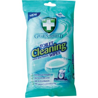 Green Shield Toilet Cleaning vlhčené ubrousky na povrchy WC 40 ks