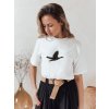 Dámske tričko Dstreet RY2528 Farba: Biela, Veľkosť: M