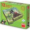 Dino kocky kubus Krtko a priatelia drevo 12ks