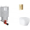 Grohe Uniset - Set predstenovej inštalácie, klozetu, dosky SoftClose a tlačidla Skate Cosmopolitan, Triple Vortex, Cool Sunrise SANI15BB4107
