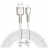 Baseus CALJK-B02 Cafule Kovový dátový nabíjací USB - Lightning 2,4 A, 2m, bílý