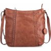 Kožená crossbody kabelka Noelia Bolger so vzorom- koňaková 2029