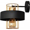 Helam Nástenná lampa VOLTA 1xE27/15W/230V 23 cm čierna/zlatá HE1145 + záruka 3 roky zadarmo + záruka 3 roky zadarmo