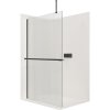 CERANO Sprchová zástena Walk-in Onyx Top Ľ/P + držiak čierna mat, ryhované sklo 80x200
