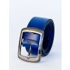 Dámsky kožený opasok DM-3,5-24-013 modrý , Obvod pásu/celková dĺžka opasku 100cm