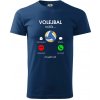 Volejbal volá - Klasické pánske tričko vyššej gramáže - M ( Polnočná modrá )