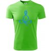 Yoga - lotus modrý (Moňas) - Pánske tričko Fantasy športové - 2XL ( Apple Green )