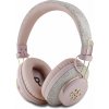 Guess PU 4G Metal Logo ENC Bezdrátová Sluchátka Pink