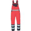 CERVA KNOXFIELD HVPS / Zateplené HI-VIS pracovné zimné nohavice s trakmi - červená XXXL