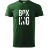 Nápis Boxing tričko fľaškovozelená
