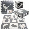Mäkké Puzzle Vzdelávacia podložka Dinosaury Pena EVA Béžová Šedá 9 ks