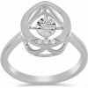 Nefertitis Prsteň strieborný s brúseným tancujúcim diamantom Ag 925 038947 DIA - 62 mm (US 10), 2,5 g