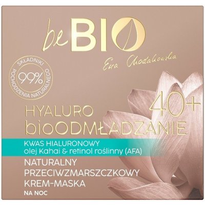 beBIO Ewa Chodakowska Hyaluro Bio Rejuvenation 40+ hydratačný nočný krém proti vráskam 50 ml
