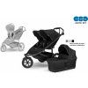 Thule Urban Glide 3 Double Black + hlboká korba + adaptéry na autosedačku