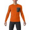 Castelli Unlimited Merino LS, Orange Veľkosť: L Pánske tričko s dlhým rukávom určené pre gravel a traily