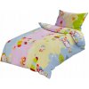 Bavlnené obliečky do postieľky ZVIERATÁ S ROGALOM modré