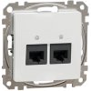 Schneider Electric SCHNEIDER SDD111467 Dátová zásuvka 2xRJ45 kat. 6A UTP, Biela