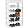 vidaXL Regál na topánky biely 60x30x98 cm spracované drevo