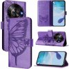 VSETKONAMOBIL 114775 ART BUTTERFLY Peňaženkový obal pre ZTE Blade A75 5G / Nubia Focus 5G fialový