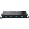 StarTech.com 4-Port Industrial USB 3.0 5Gbps Hub, Rugged USB Hub w/15kV Air/8kV Contact ESD and Surge Protection, DIN/Wall/Desk Mountable USB-A Hub, USB Expansion Hub with Locking Ports - Metal Constr