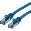 Roline 21.15.2842 RJ45 sieťové káble, prepojovacie káble CAT 6A S/FTP 2.00 m modrá dvojžilový tienený, bez halogénov, samozhášavý 1 ks; 21.15.2842