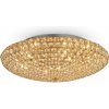 prisadené nástenné a stropné svietidlo Ideal lux KING 073262 - zlatá