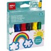 Tempera, sada, v tube so štetcom, APLI Kids PaintFun, 6 rôznych farieb