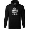 Kings are born in 1984 - Mikina pánska Cape s kapucňou - 5XL - Obvod 167cm ( Čierna )