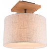 TRIO 602100130 ELMAU stropné svietidlo 1xE27 D350mm antický nikel, drevo, biela