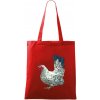 Sliepka kreslená biela - Taška bavlnená - 42 x 38 cm ( Červená )