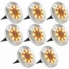 vidaXL Zapustené solárne svetlá do zeme 8 ks, LED svetlá, teplé biele 44417